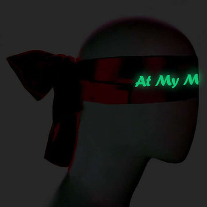At My Mercy Glow In The Dark  Eye Mask & Adjustable Satin Blindfold