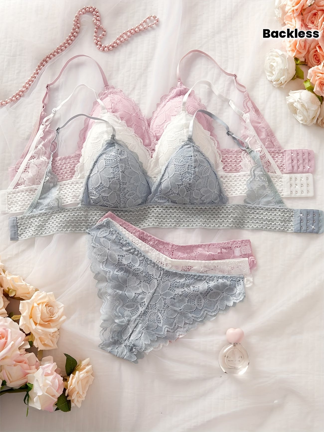 Pack of 6 Women’s Lace Lingerie Set