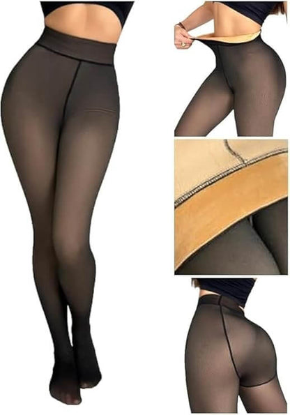 Women’s Stretchable Fleece Lined Sheer Pantyhose
