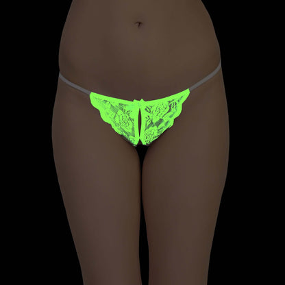 Floral Lace G-String with Glow in the Dark Touch