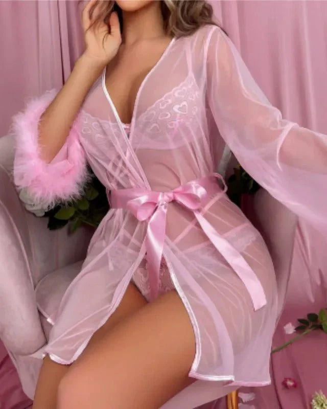 Frost Me Lightly Barbie Fantasy Satin Lingerie