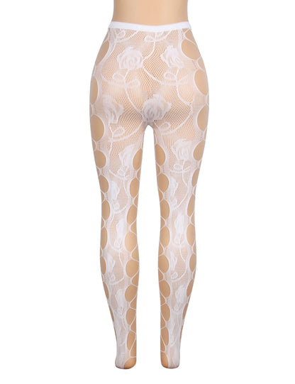 Glow in the Dark Floral Sheer Pantyhose for Women