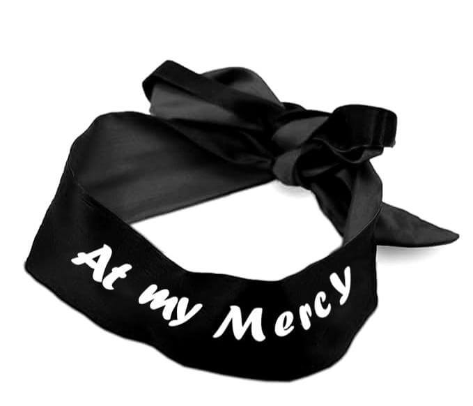 At My Mercy Glow In The Dark  Eye Mask & Adjustable Satin Blindfold