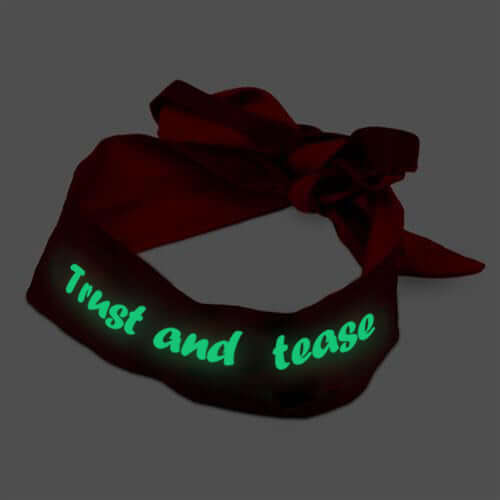Glow in the Dark Eye Mask & Adjustable Satin Blindfold
