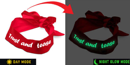 Glow in the Dark Eye Mask & Adjustable Satin Blindfold