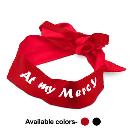 At My Mercy Glow In The Dark  Eye Mask & Adjustable Satin Blindfold