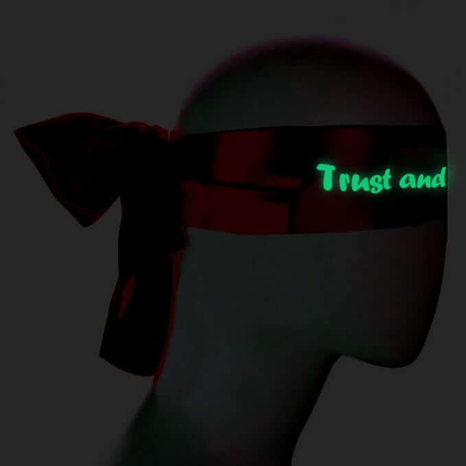 Glow in the Dark Eye Mask & Adjustable Satin Blindfold