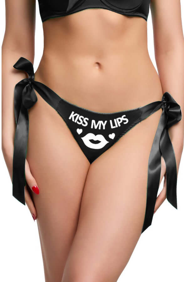 Glow in the Dark Tie Side Panty for Women – Satin Fun Message Lingerie