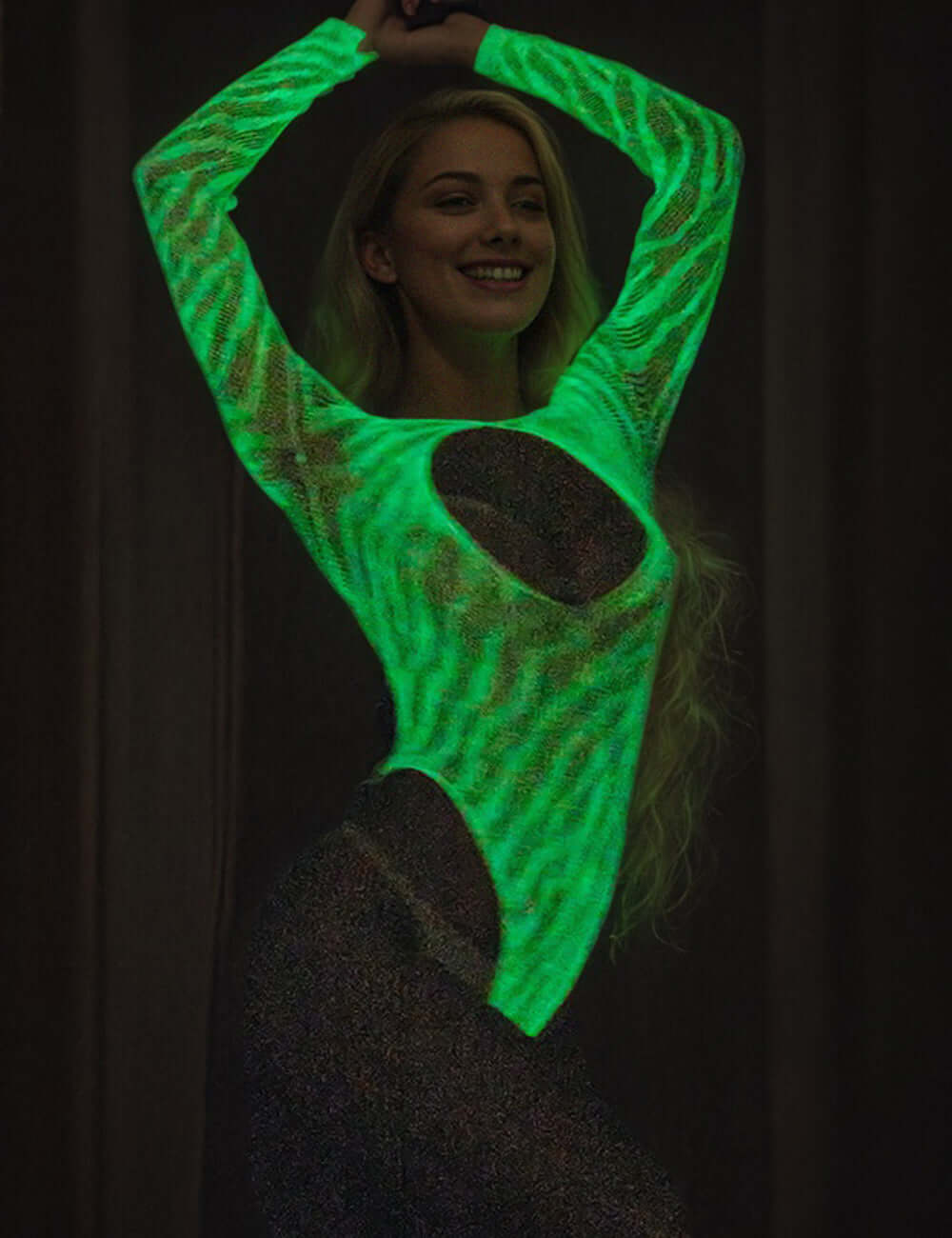 Glow in the Dark Long Sleeve Bodysuit