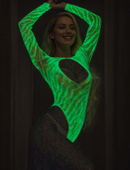Glow in the Dark Long Sleeve Bodysuit