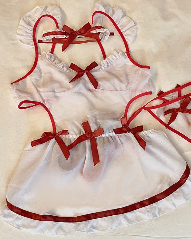 Love Spell Open-Back Satin Babydoll Lingerie