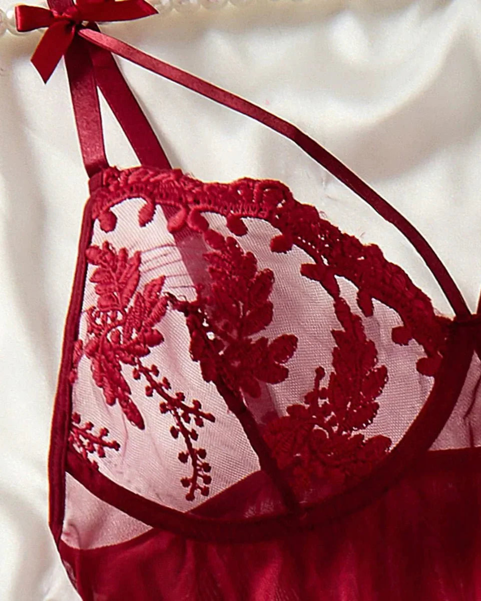High Stakes Enchantress Sheer Lace Babydoll Lingerie