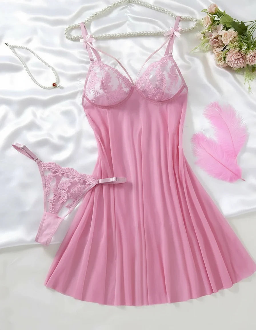High Stakes Enchantress Sheer Lace Babydoll Lingerie