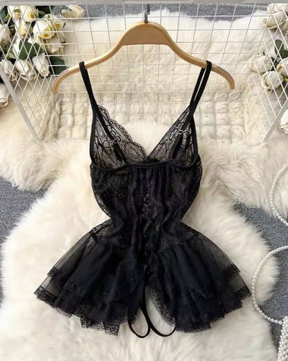 Serene Elegance Lace Babydoll Lingerie