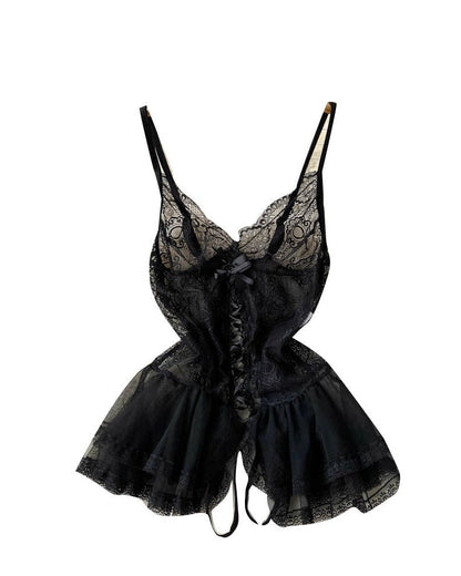 Serene Elegance Lace Babydoll Lingerie