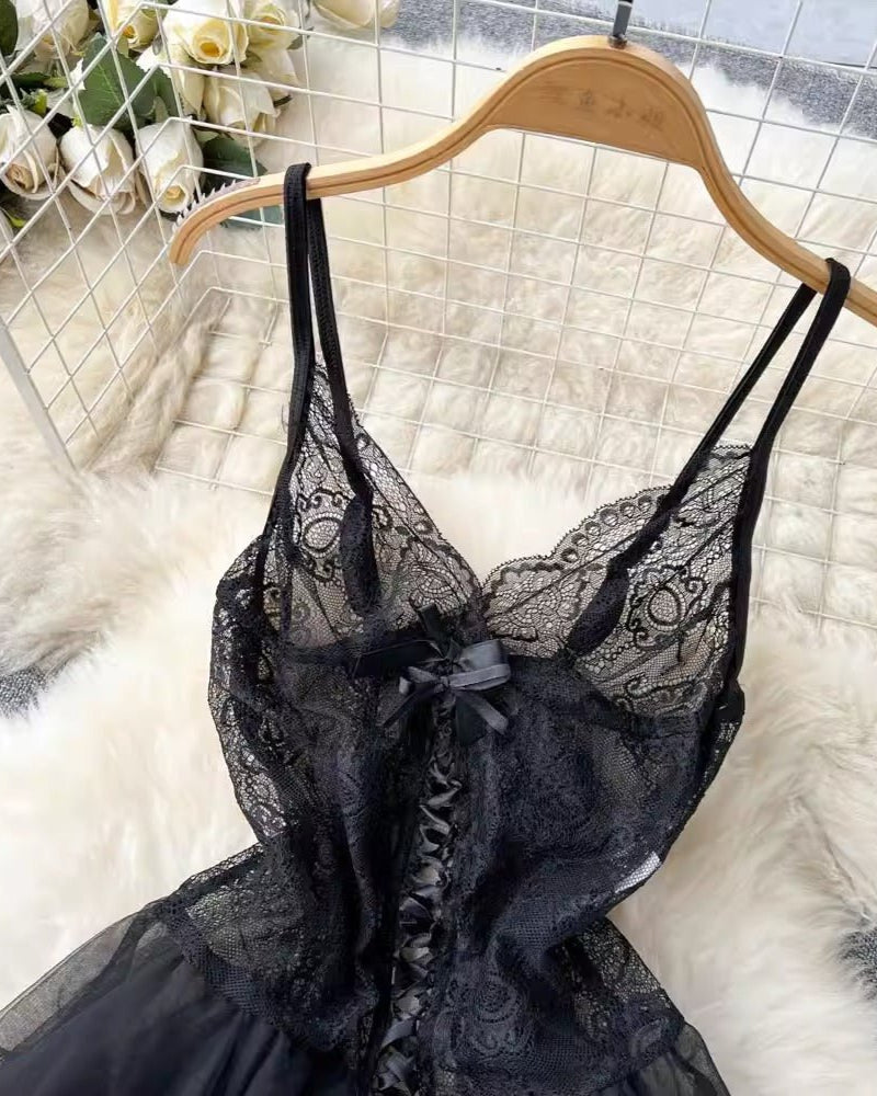 Serene Elegance Lace Babydoll Lingerie