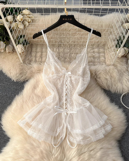 Serene Elegance Lace Babydoll Lingerie