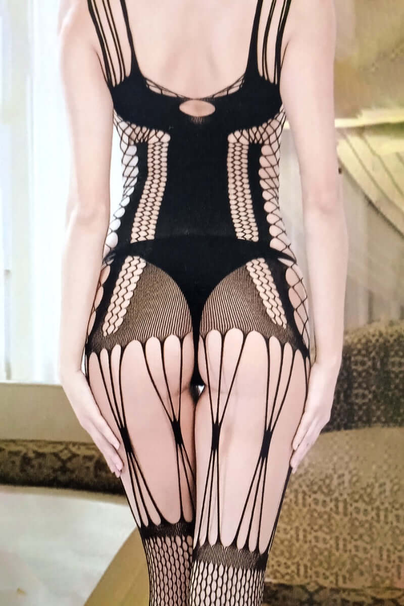 Sexy Black Fishnet Transparent Body Stocking