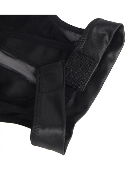 Sexy Black Faux Leather Hot Wife Dress