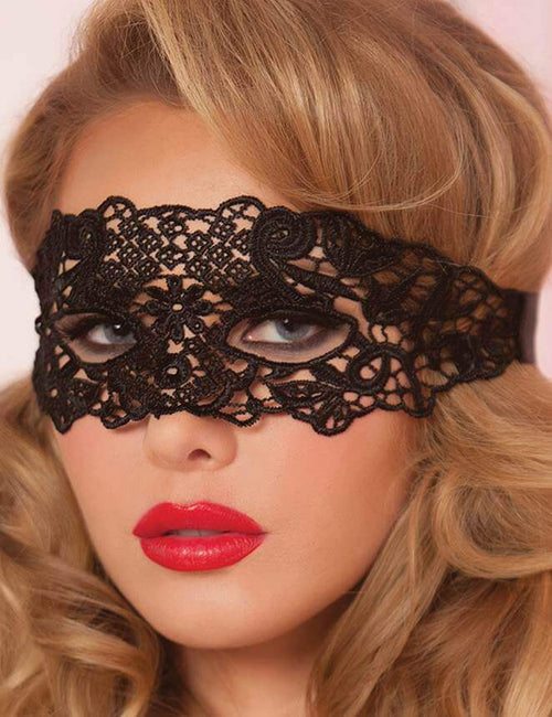 Lace Eye Mask - Black