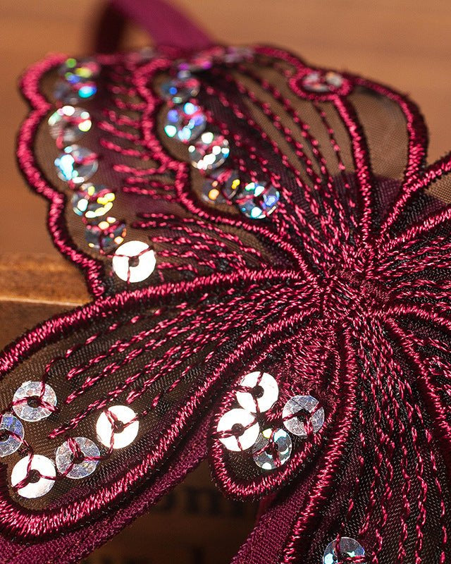 Jeweled Butterfly Charm Panty Lace Lingerie