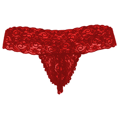 Men's Red Lace G-String Underwear