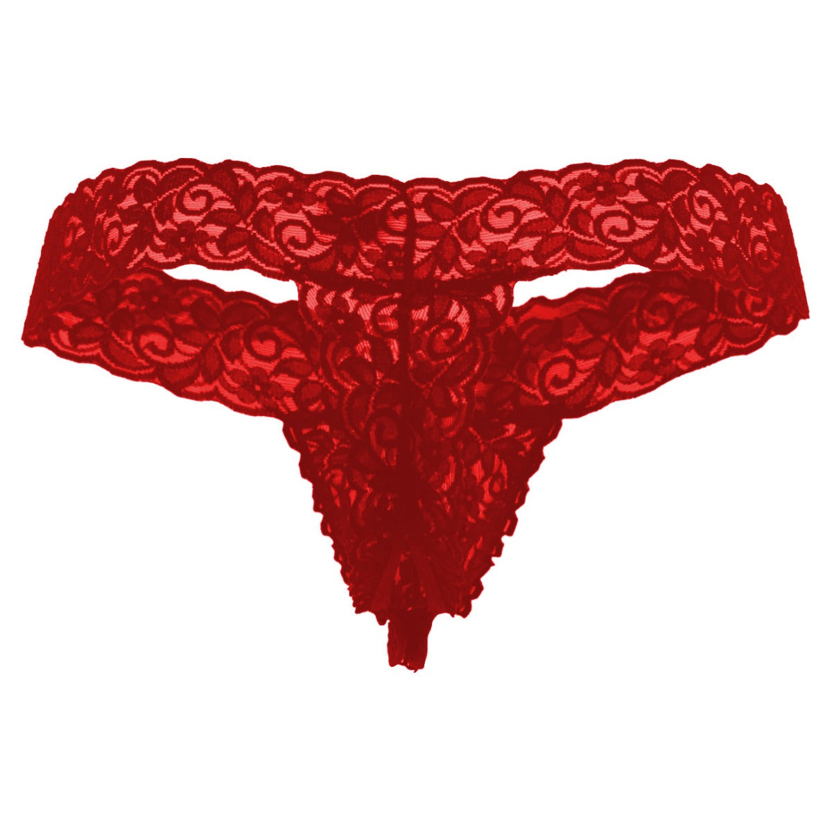 Men's Red Lace G-String Underwear