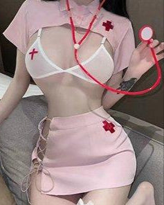 Innocent Allure Pink Nurse Fantasy Lace Lingerie