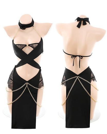 Kitten’s Embrace Roleplay Lace Lingerie Set
