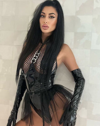 No Safe Word Needed Built-In Bra Harness Lace Lingerie