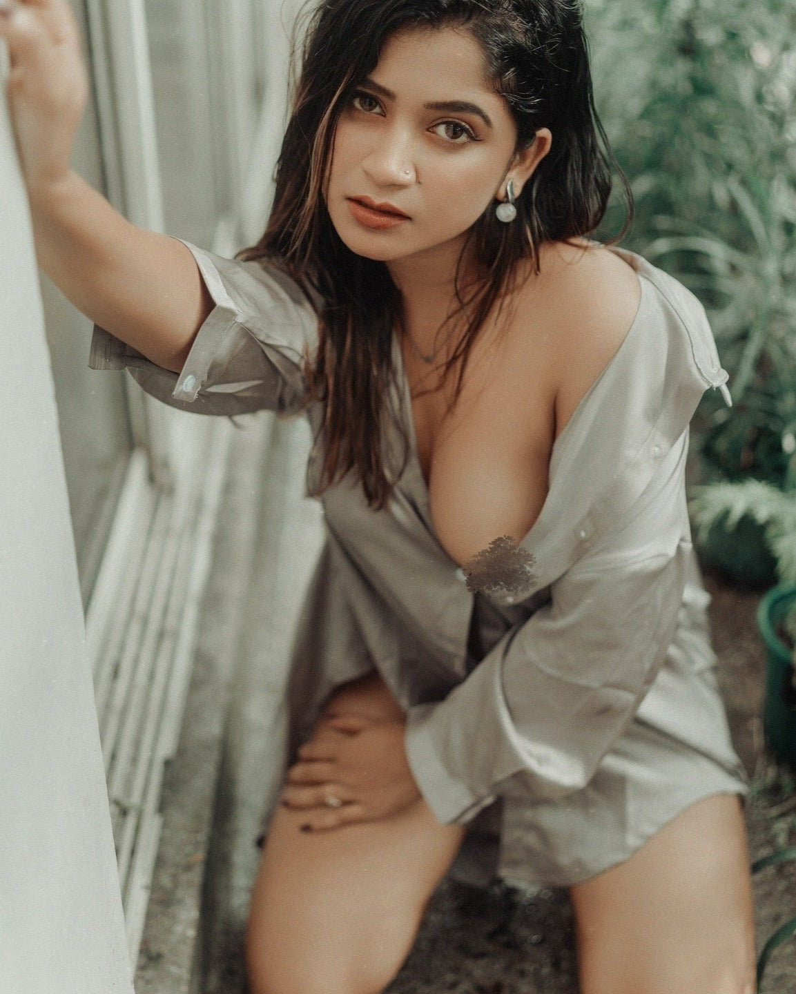 Pillow Talk Shirt Style Satin Lingerie