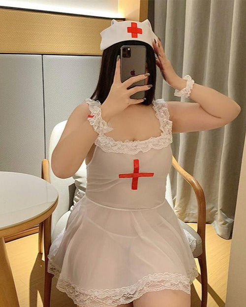 Patient's Favorite Nurse Roleplay Lace Lingerie