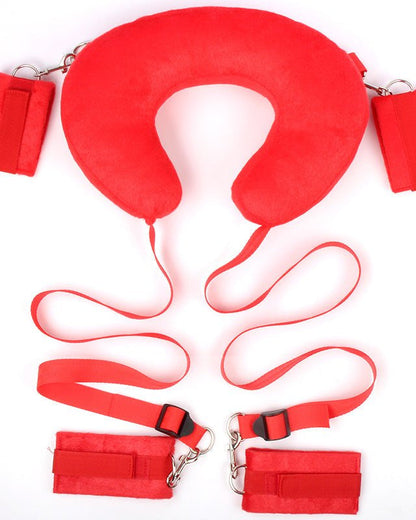 Plush Padded Neck and Wrist Restraint Set