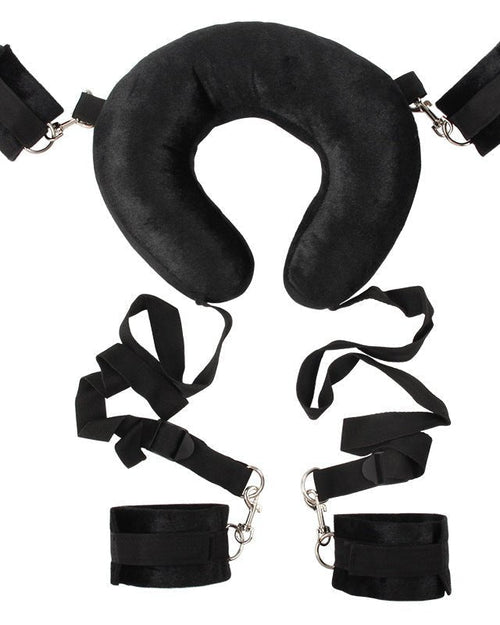 Plush Padded Neck and Wrist Restraint Set