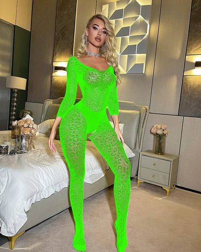 Predator in Prada Energy Leopard Lace Bodystocking