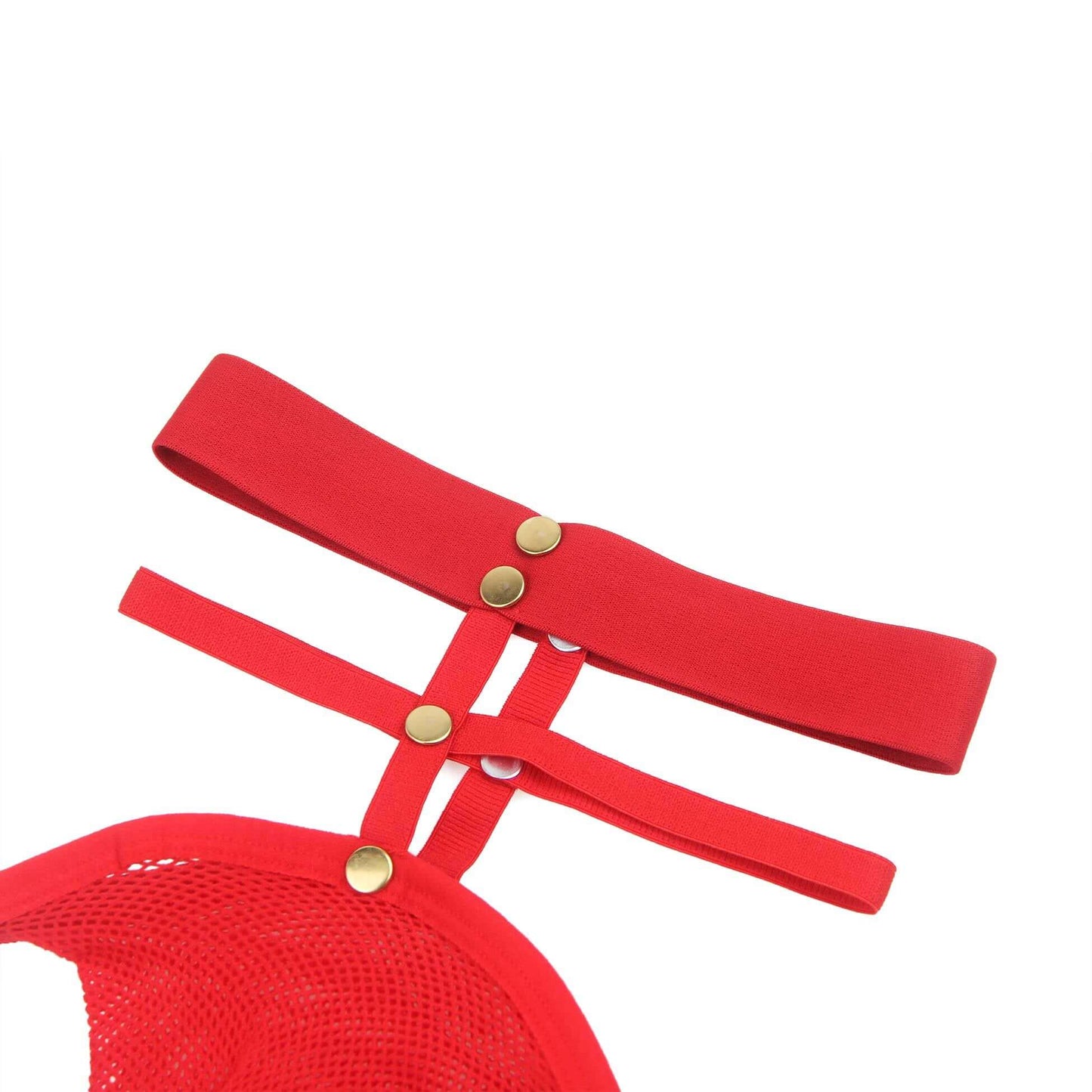 Red Mesh Fishnet Leg Stocking – Bold & Stylish