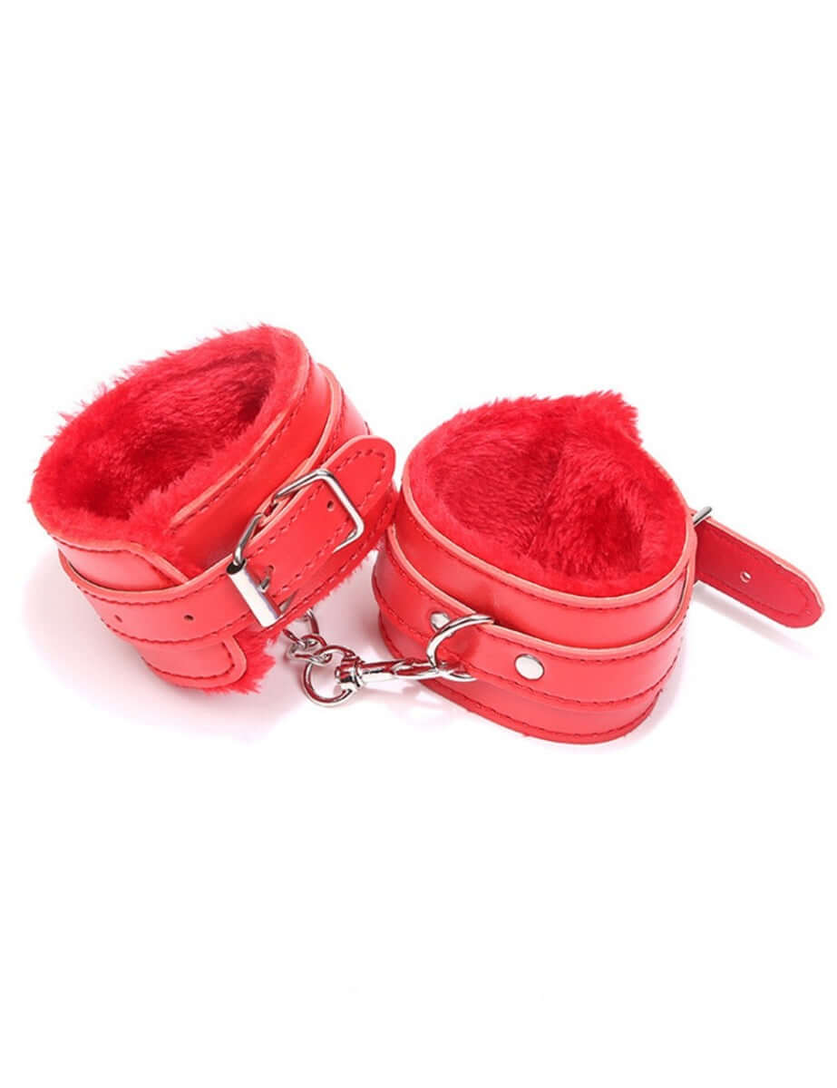 3 Pcs Red Leather BDSM gift set.