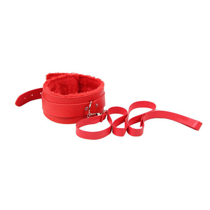 Red leather BDSM Kit for Bondage play in Couples