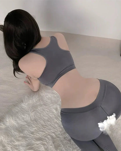 Daring Noir Sporty Intimates Sheer Lingerie
