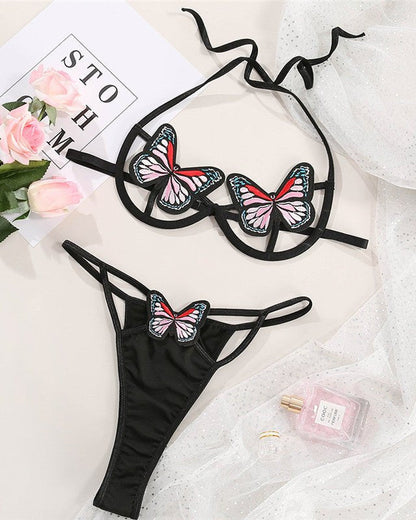 Butterfly Kisses Two Piece Lace Lingerie