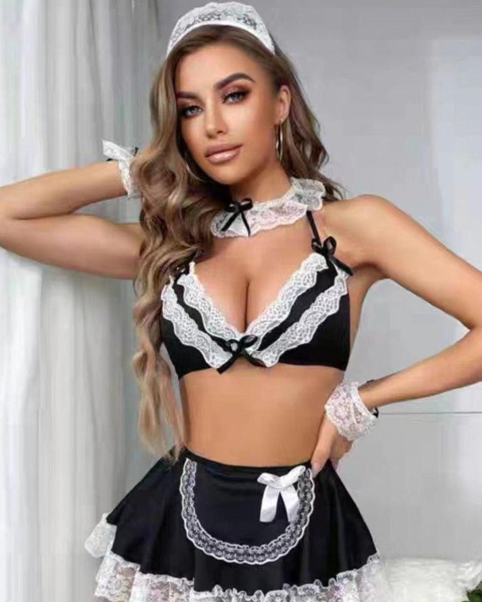 Service With a Smirk Maid Lace Lingerie Set