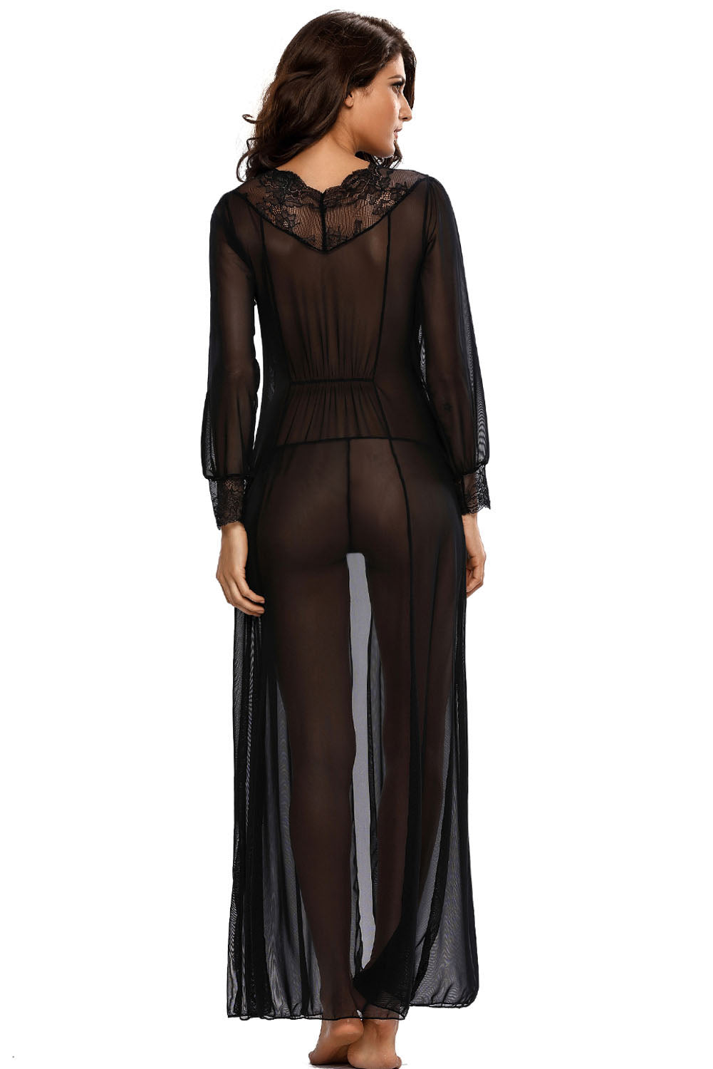 Sexy Bride Black Sleepwear Gown