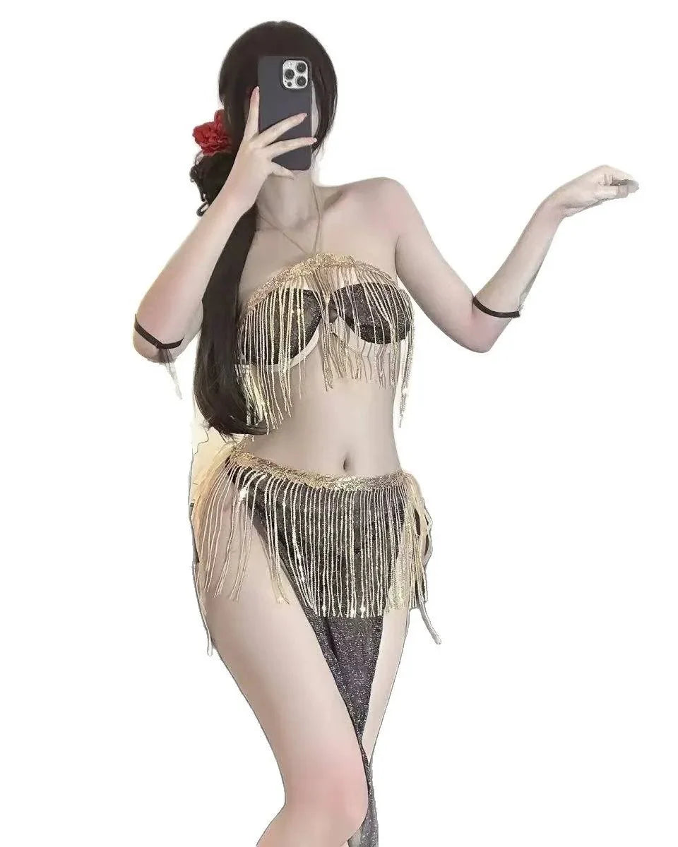 Shimmer & Sway Belly Dancer Mesh Lingerie