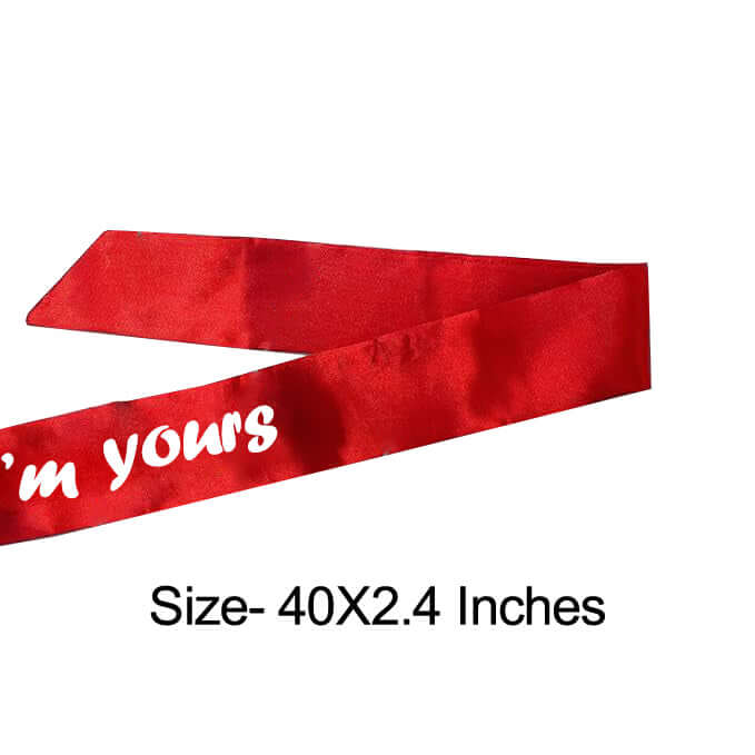 I'm Yours Glow In The Dark Satin Eye Mask & Adjustable Satin Blindfold