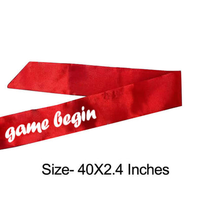 Let the Game Begin Glow In The Dark  Eye Mask & Adjustable Satin Blindfold