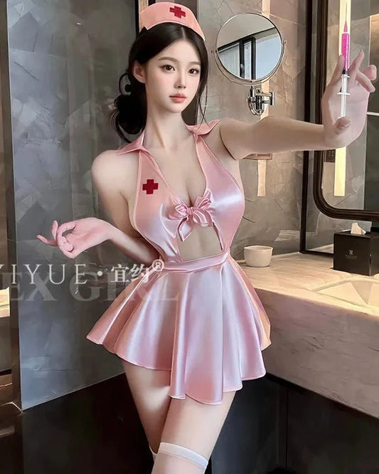 Sweet Care Satin Nurse Fantasy Lingerie