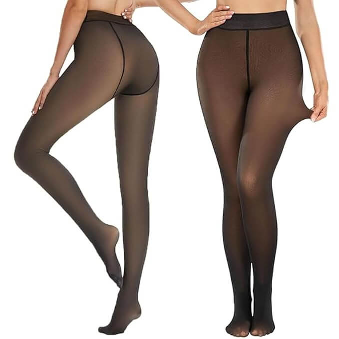 Women’s Stretchable Fleece Lined Sheer Pantyhose