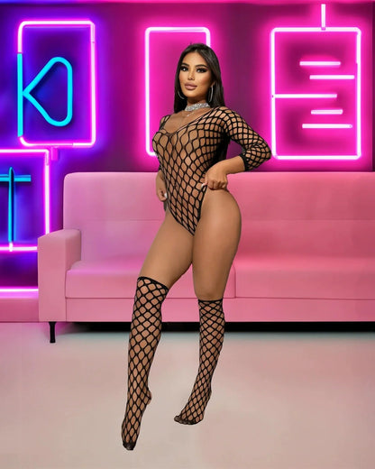 Iconic? Very. Fishnet High-Cut Bodystocking