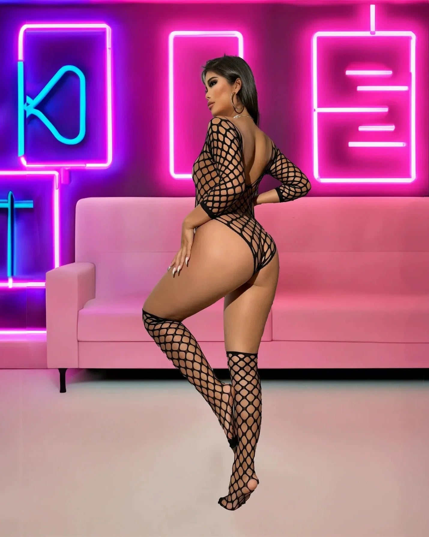 Iconic? Very. Fishnet High-Cut Bodystocking