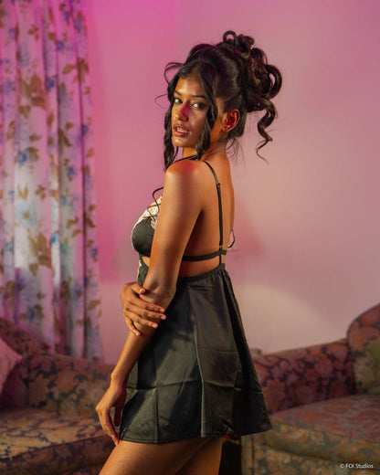 Turn Up the Heat Luxury Velvet Babydoll Lingerie Set